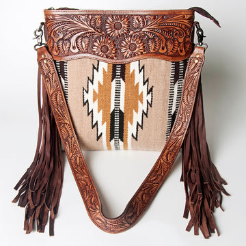 American Darling Signature Crossbody Hand Tooled Saddle Blanket Genuine Leather women bag western handbag purse